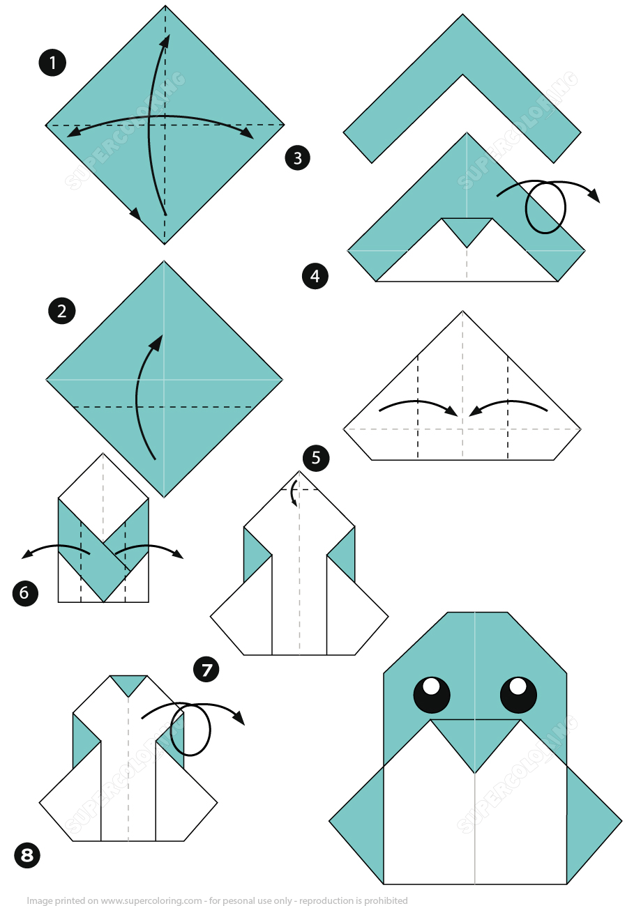 2. Оригами зайчик из бумаги
